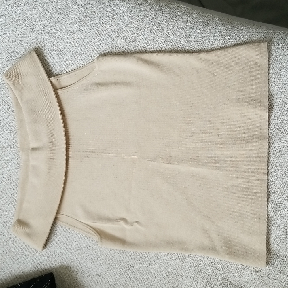 Talbots, dress top, size medium, tan